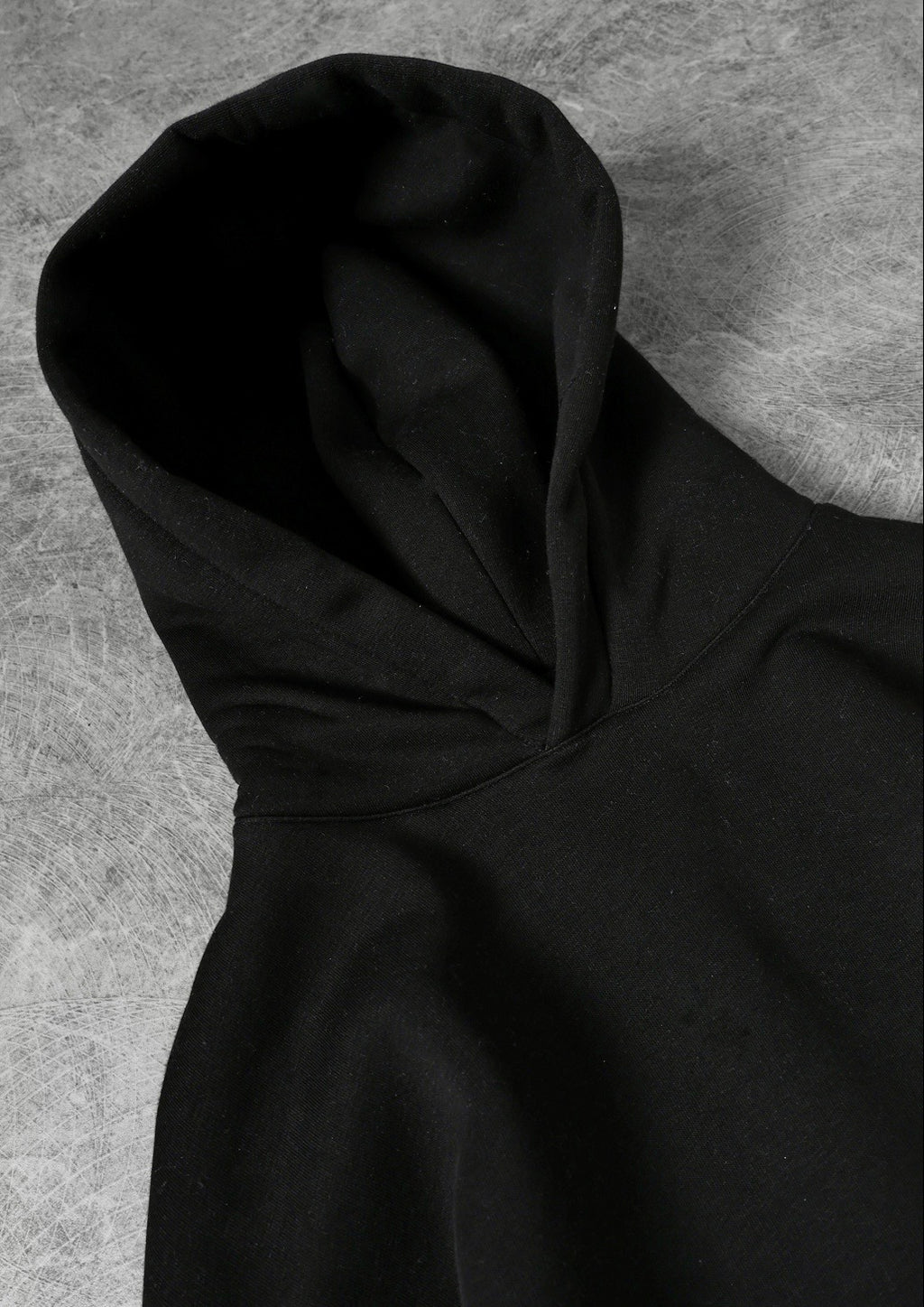 Erkek Siyah Basic Kapüşonlu Oversize Sweatshirt