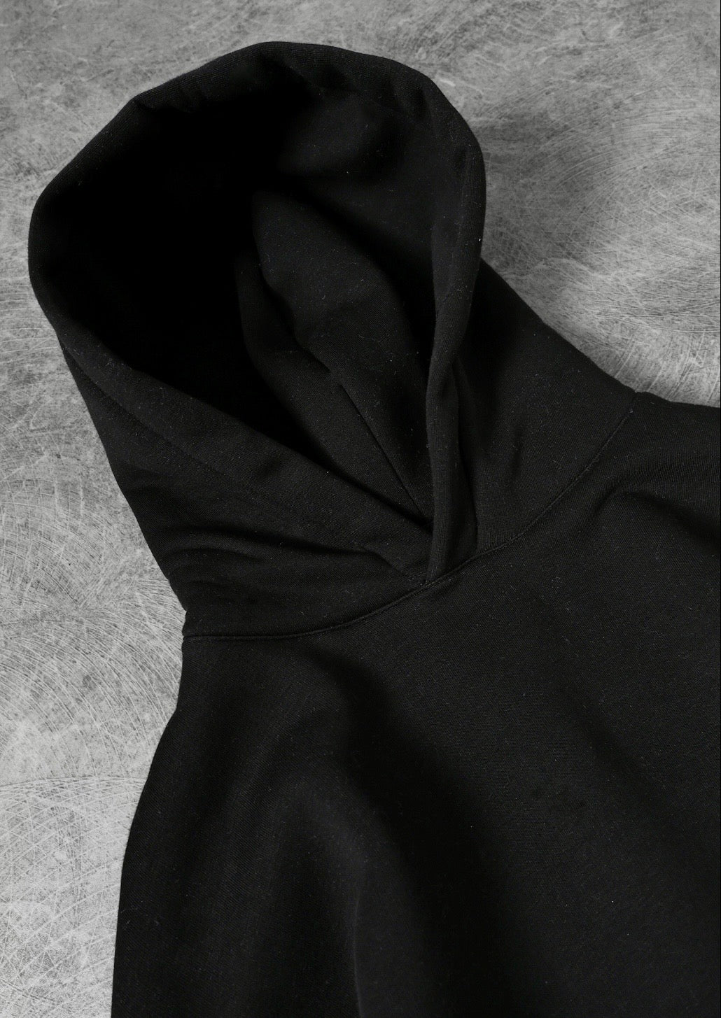 Erkek Siyah Basic Kapüşonlu Oversize Sweatshirt