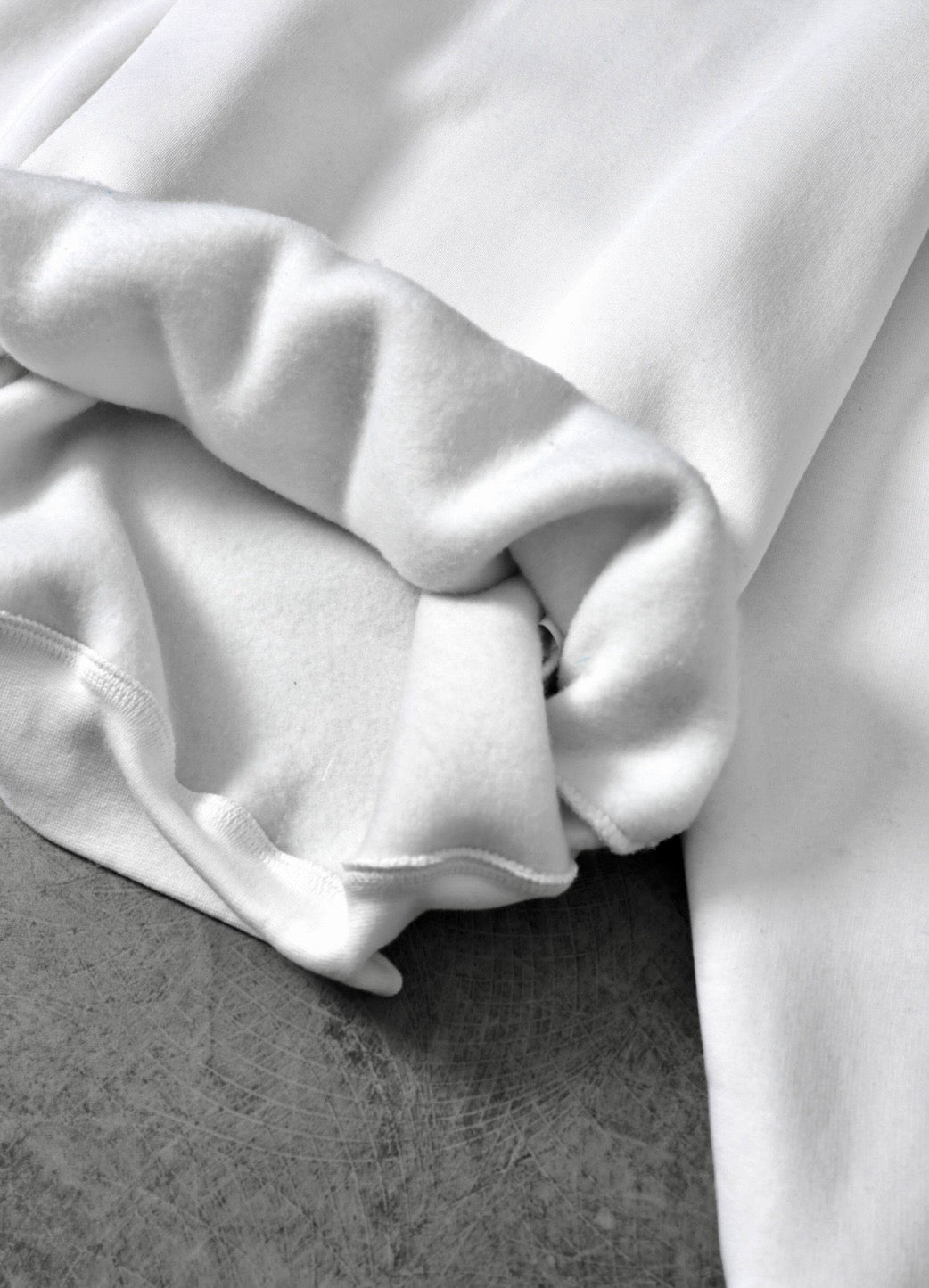 Erkek Beyaz Basic Kapüşonlu Oversize Sweatshirt