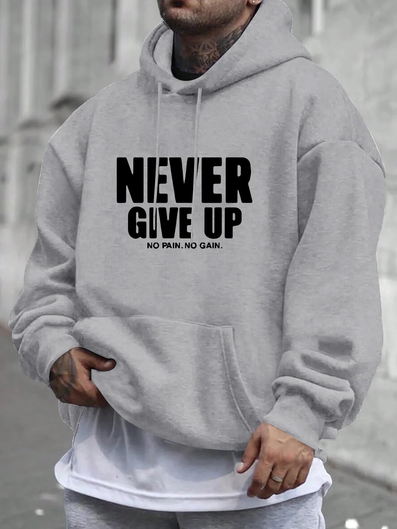 ZERRA "Never Give Up" Fleece Hoodie