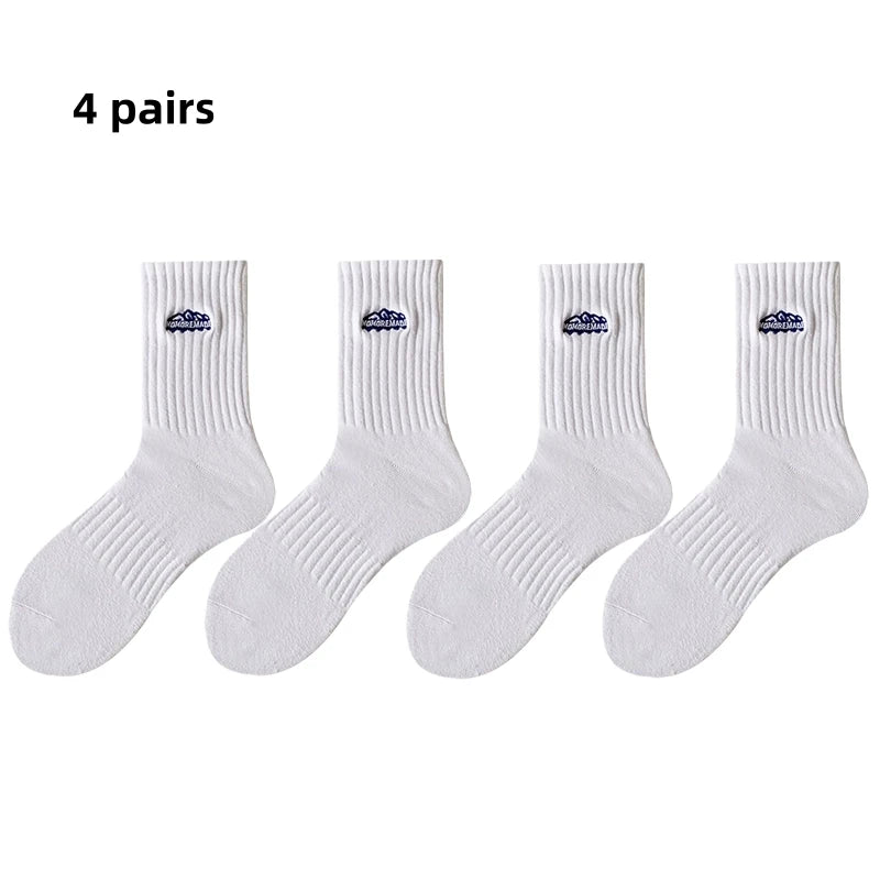 Men's Retro Mid-Length Socks (4-Pack)