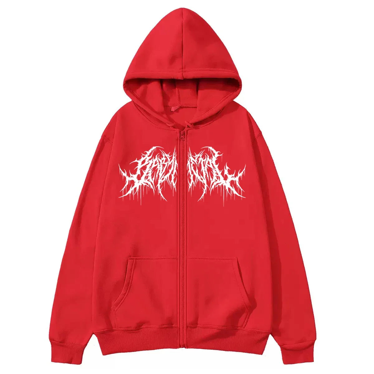 ZERRA Y2K Graphic Zip-Up Hoodie