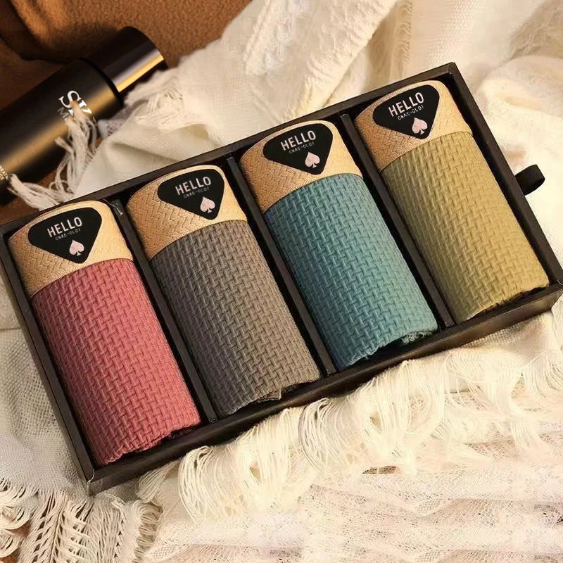 Men's Silk Boxer Shorts Plus Size (4-Pack)