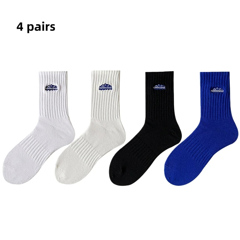 Men's Retro Mid-Length Socks (4-Pack)