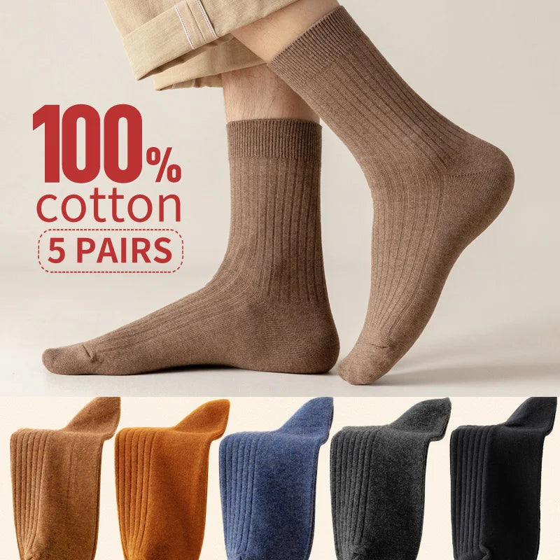 Men's Cotton Striped Socks (5-Pack)