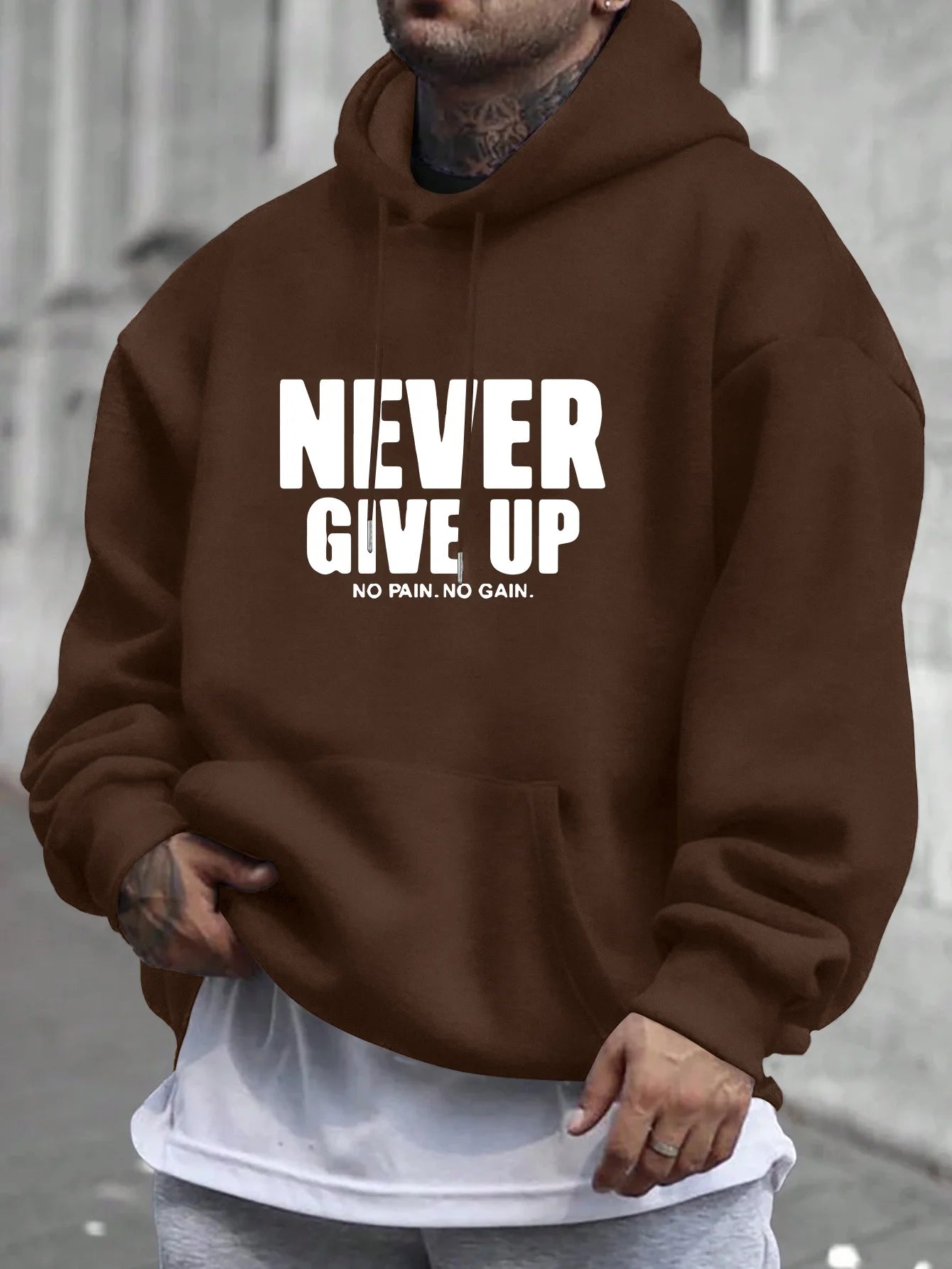 ZERRA "Never Give Up" Fleece Hoodie