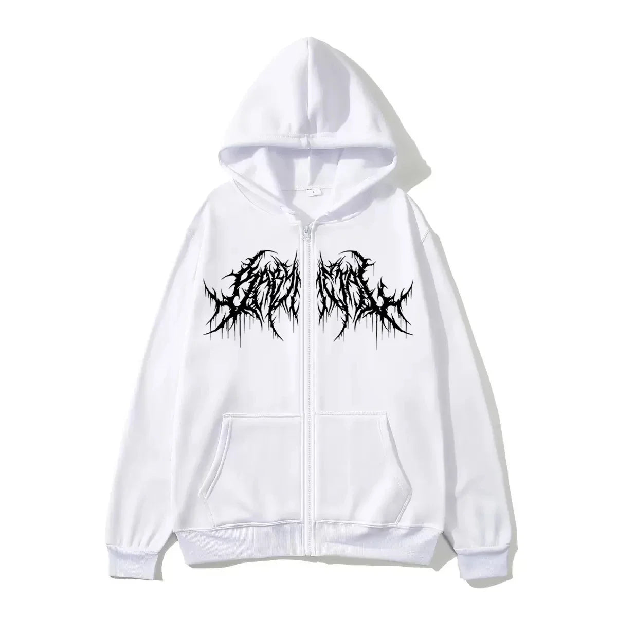 ZERRA Y2K Graphic Zip-Up Hoodie