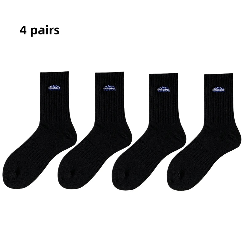 Men's Retro Mid-Length Socks (4-Pack)
