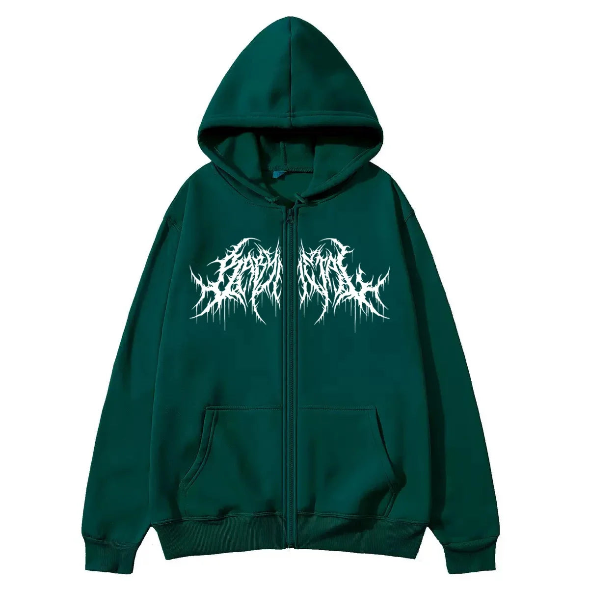 ZERRA Y2K Graphic Zip-Up Hoodie