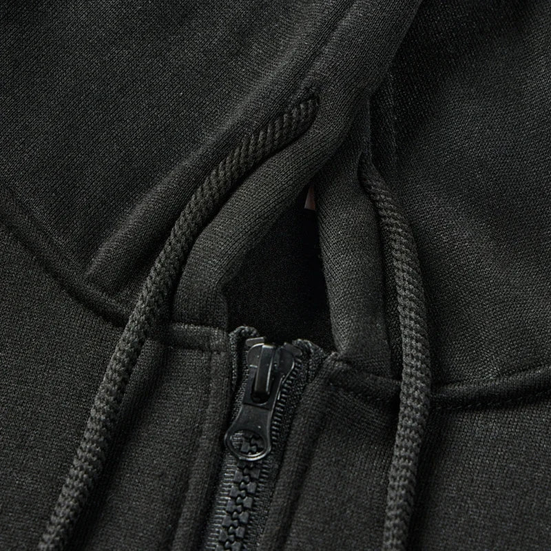 ZERRA Casual Zip-Up Hoodie