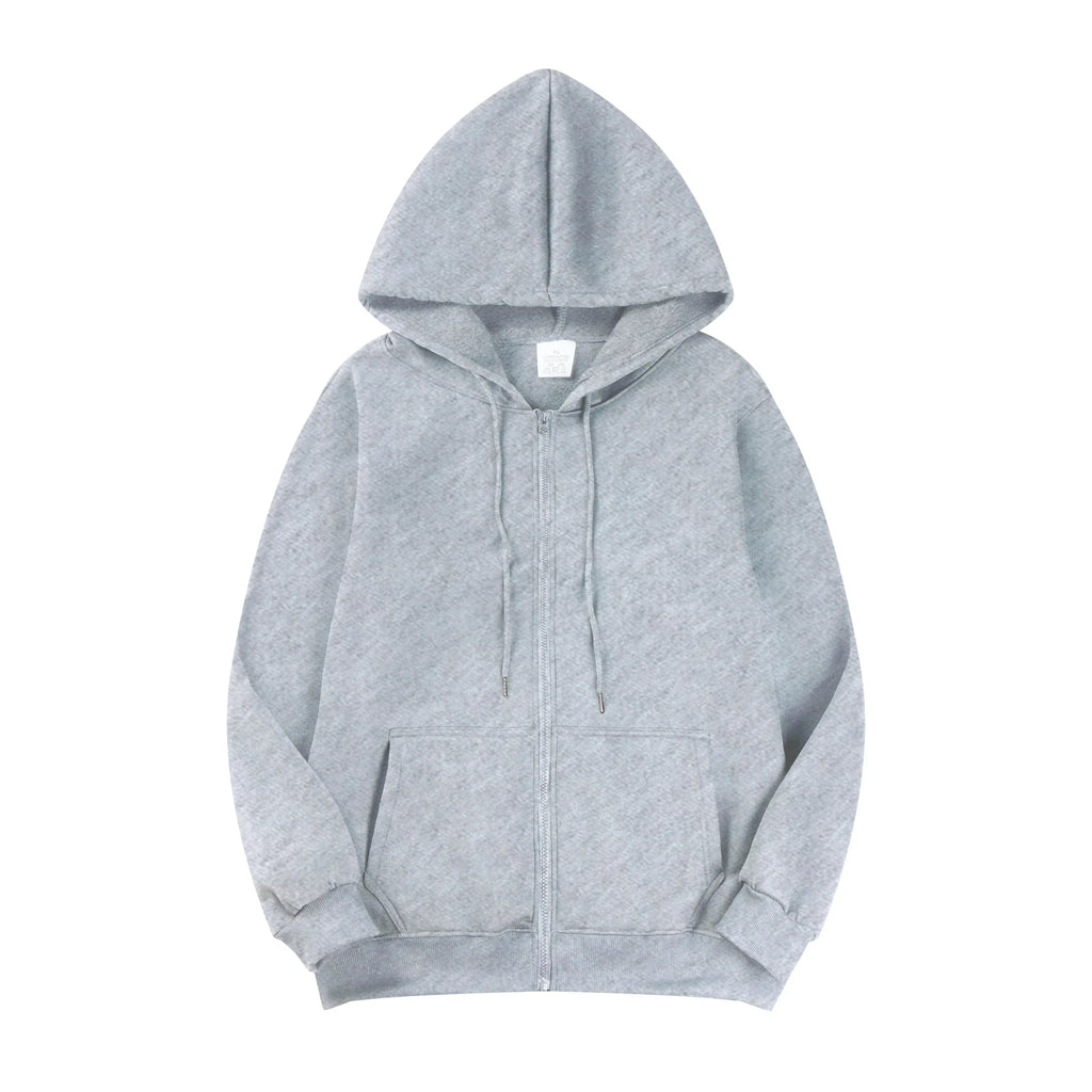 ZERRA Casual Zip-Up Hoodie