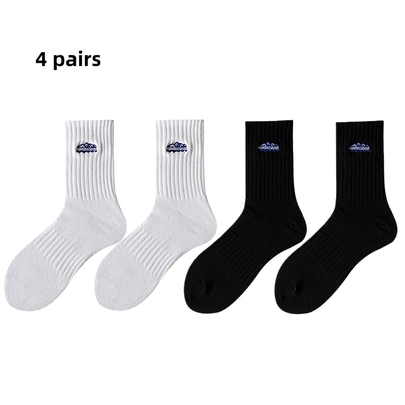 Men's Retro Mid-Length Socks (4-Pack)